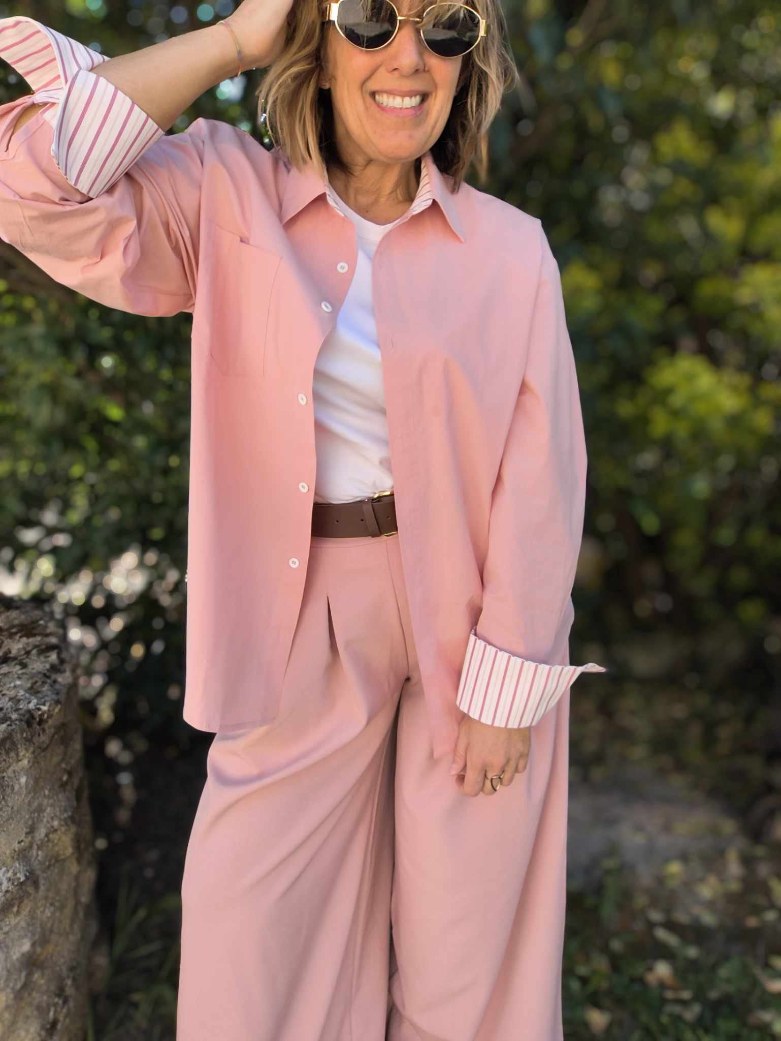 Chemise rose