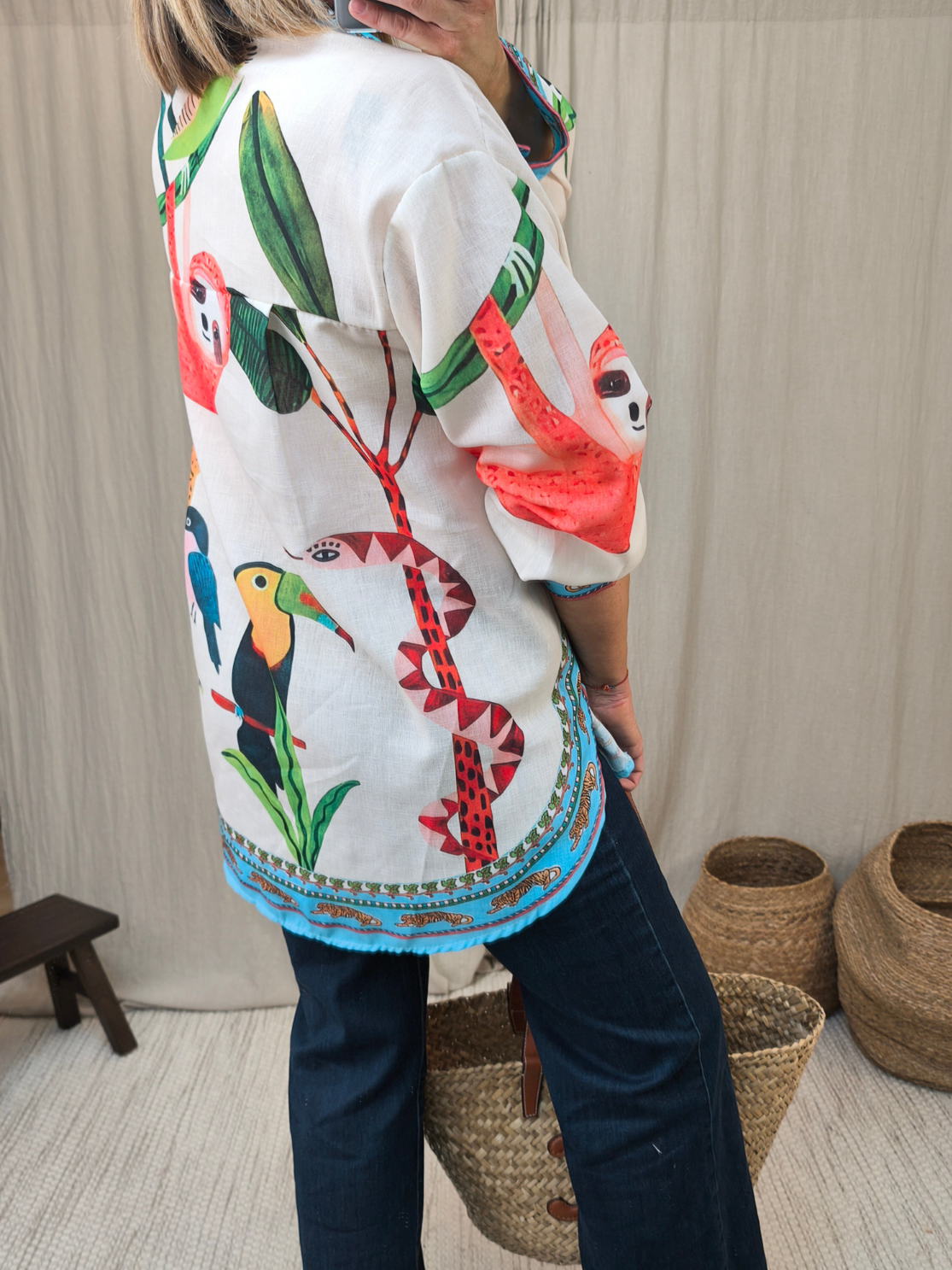 Blouse perroquet