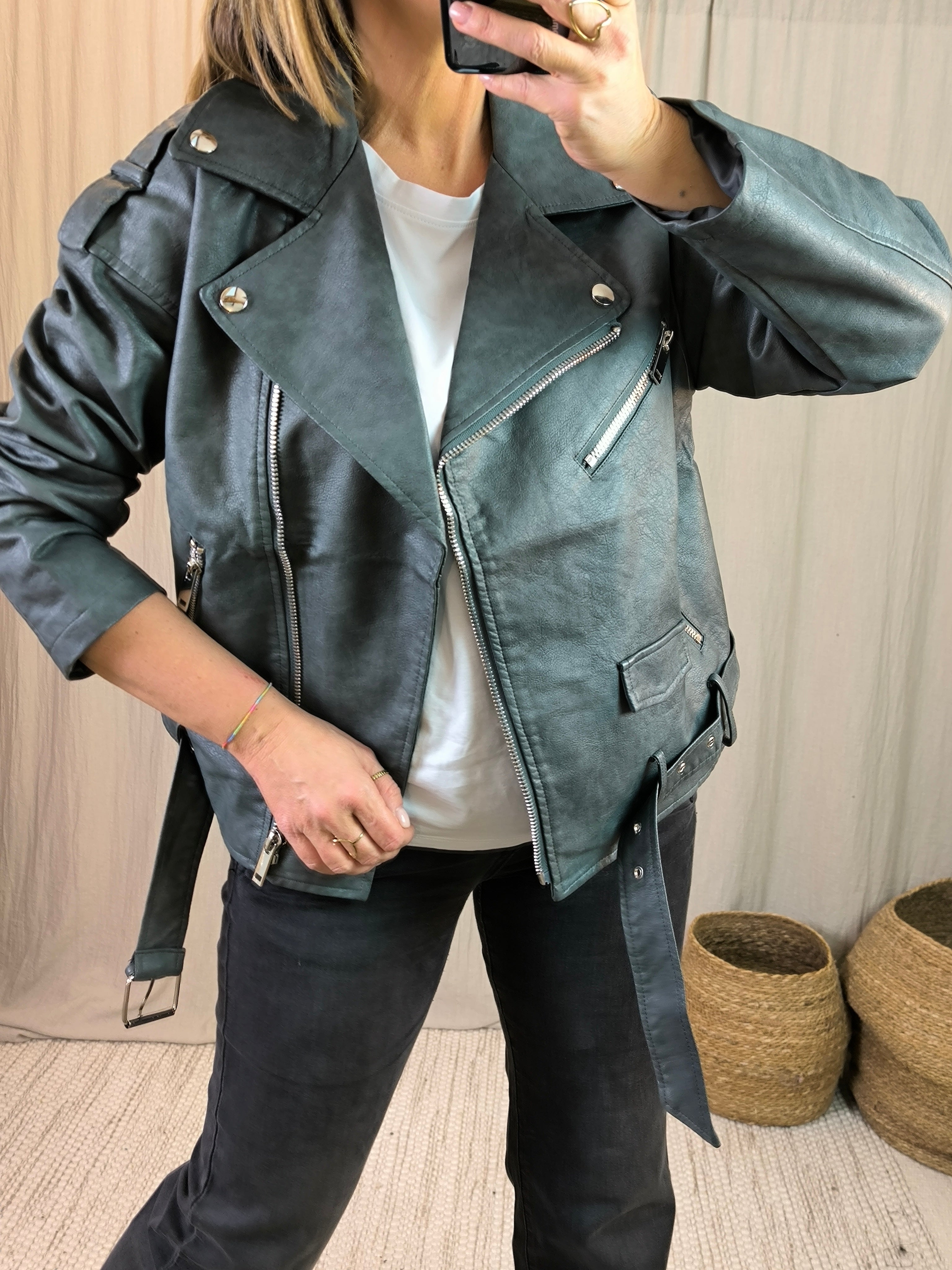 Veste perfecto grise