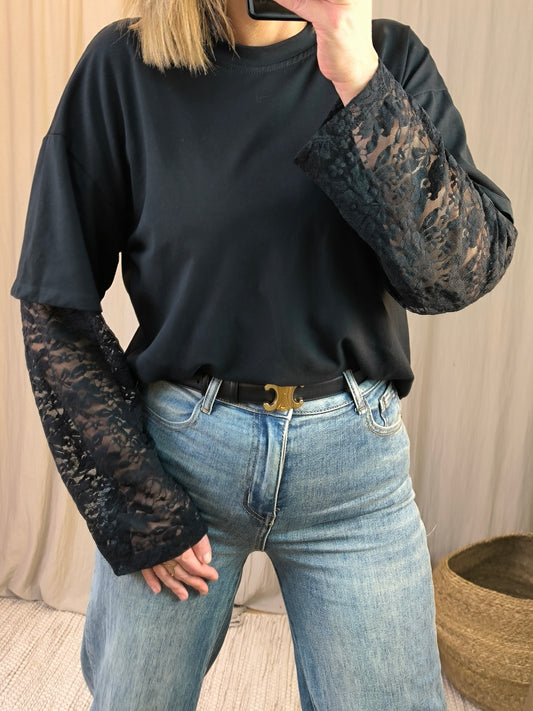 T shirt dentelle