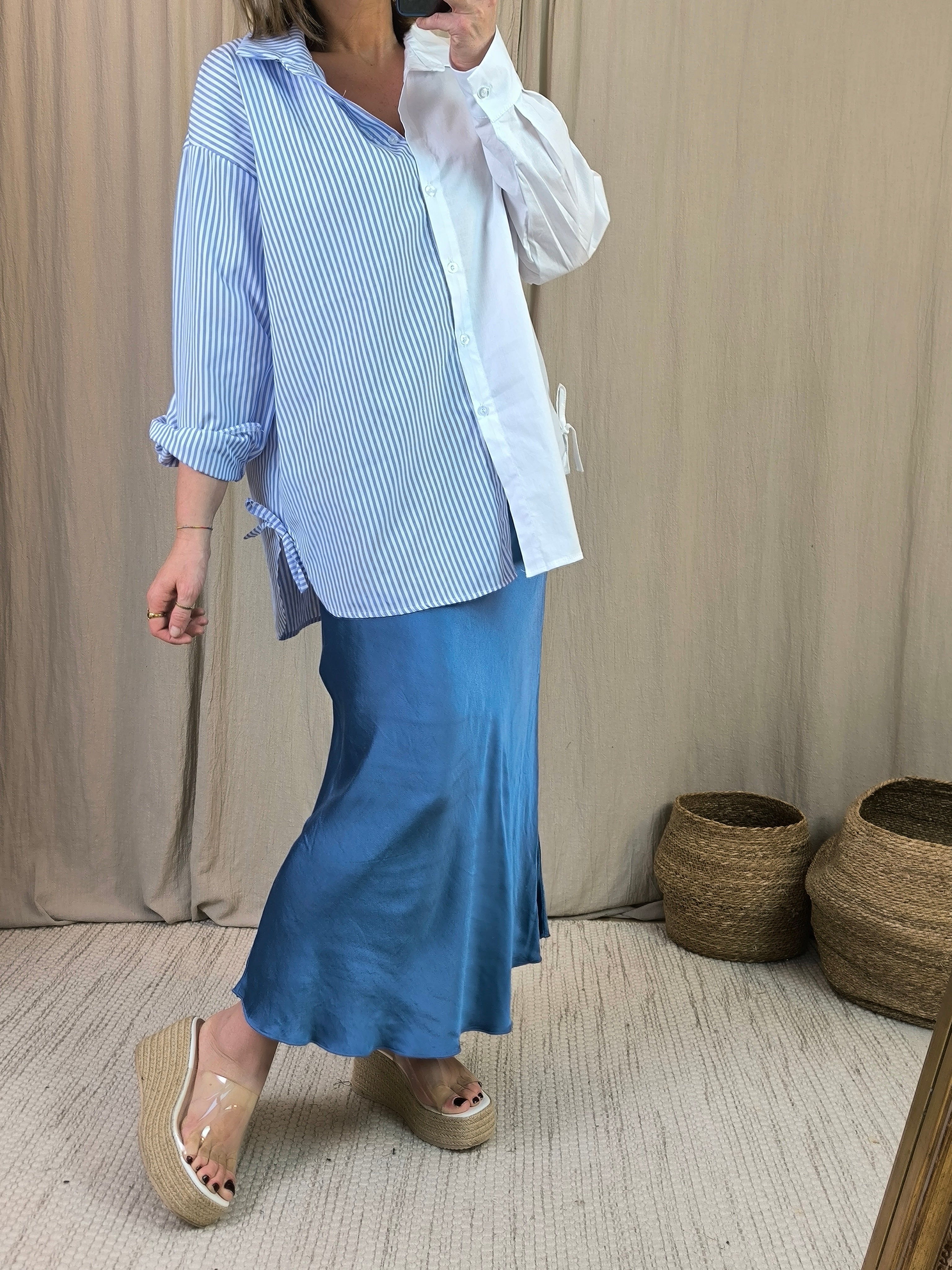 Jupe satinée viscose