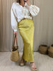Jupe satinée viscose