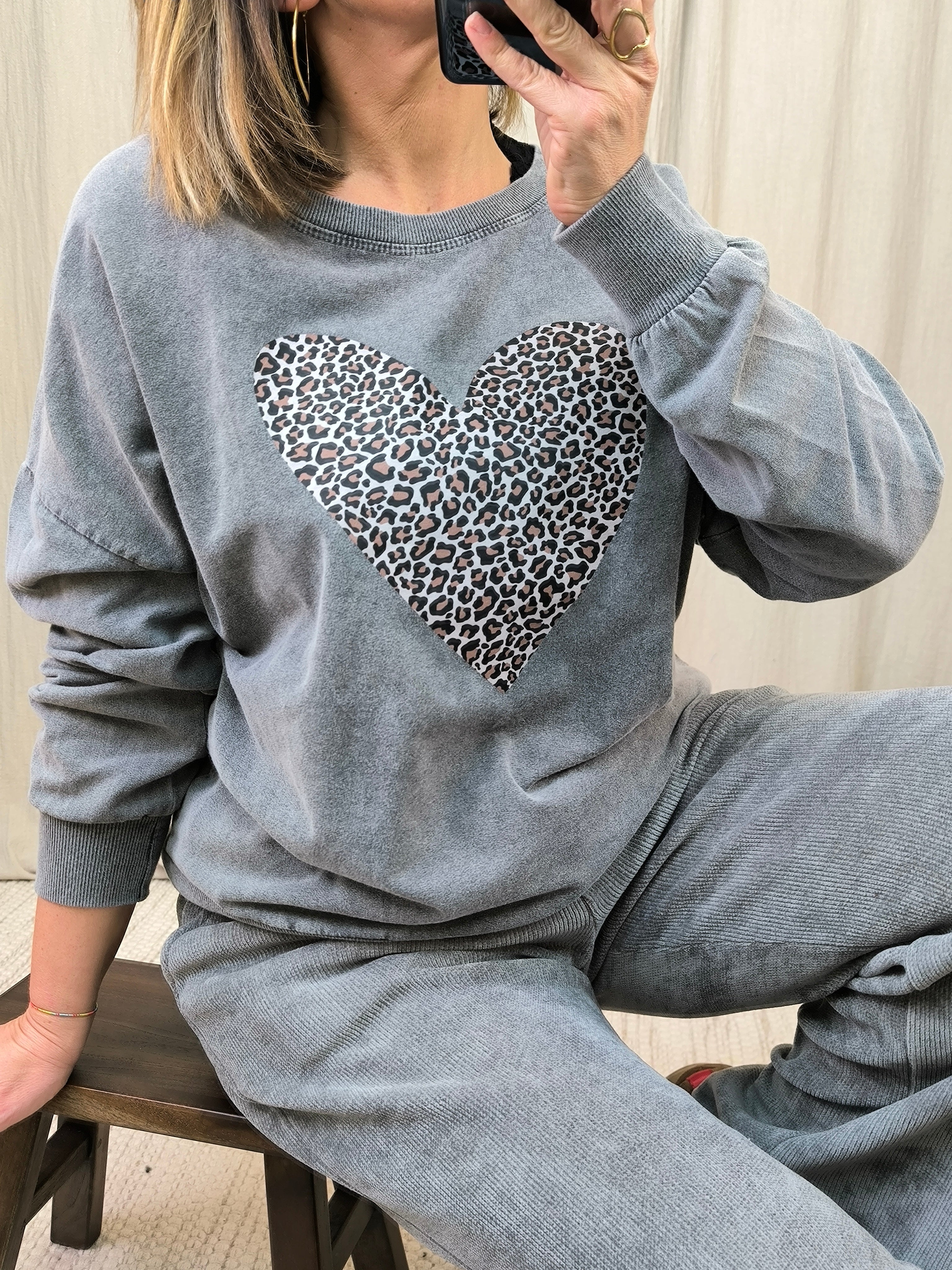 Sweat coeur Léo