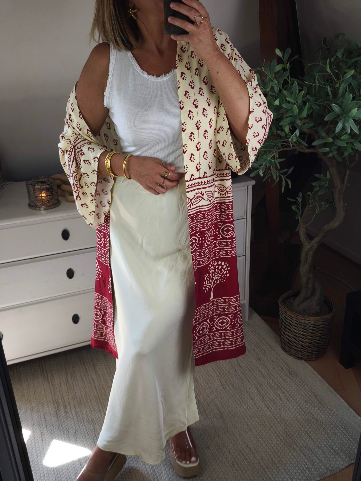 Jupe satinée viscose