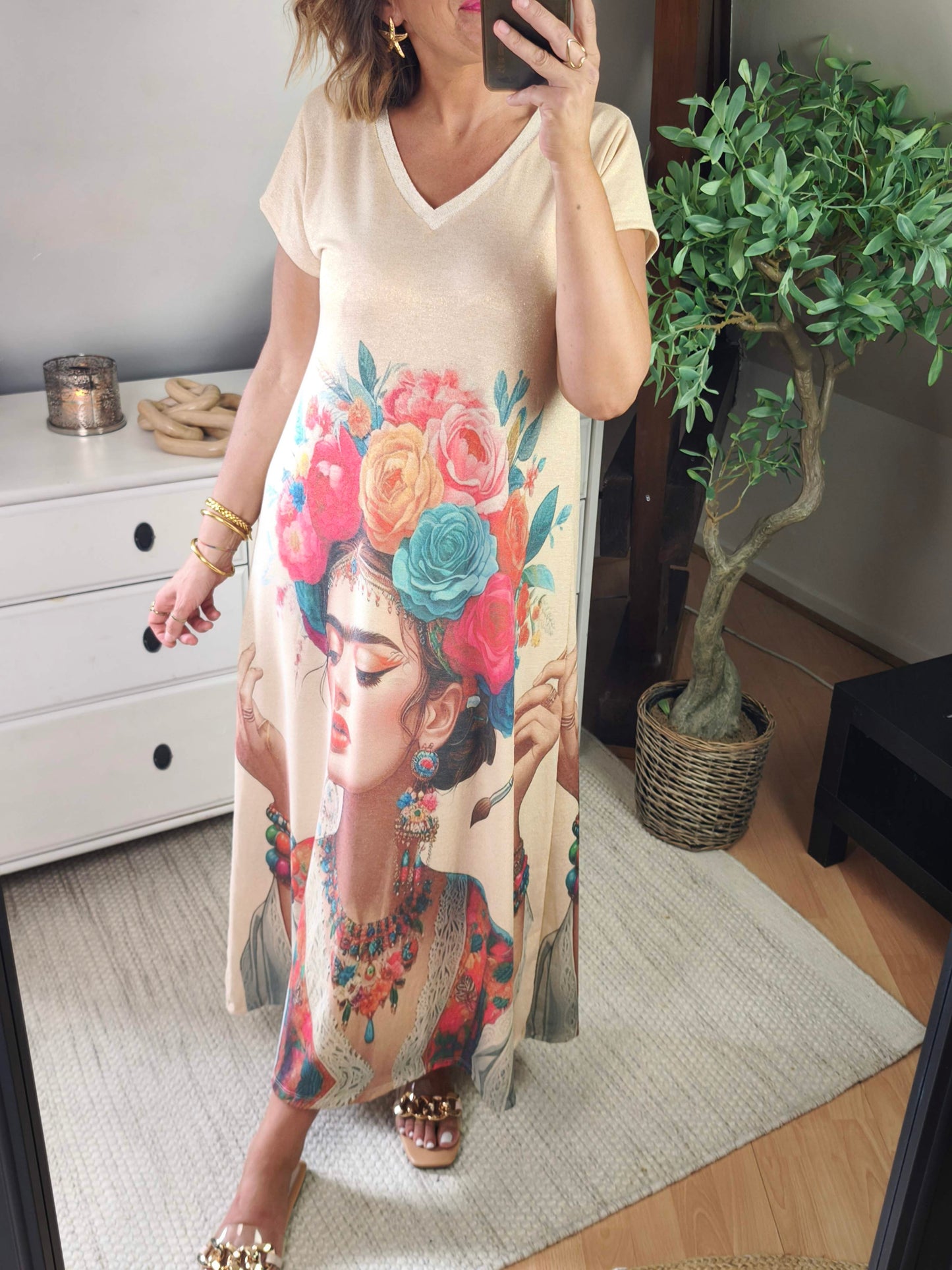 Robe frida doré