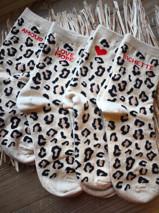 Chaussette léopard