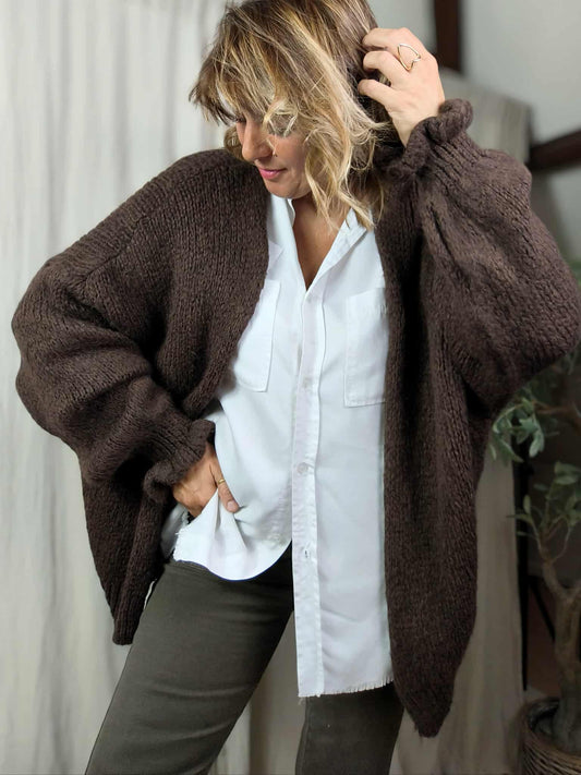 Maxi gilet froufrou