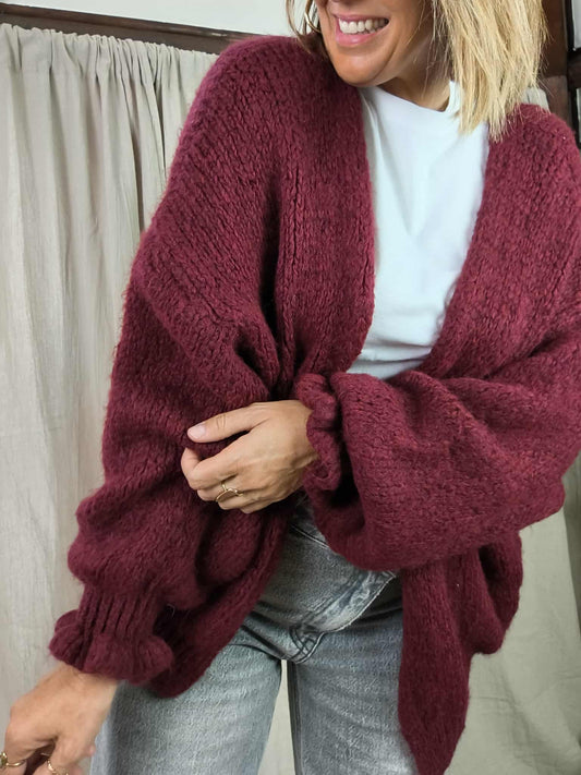 Maxi gilet froufrou