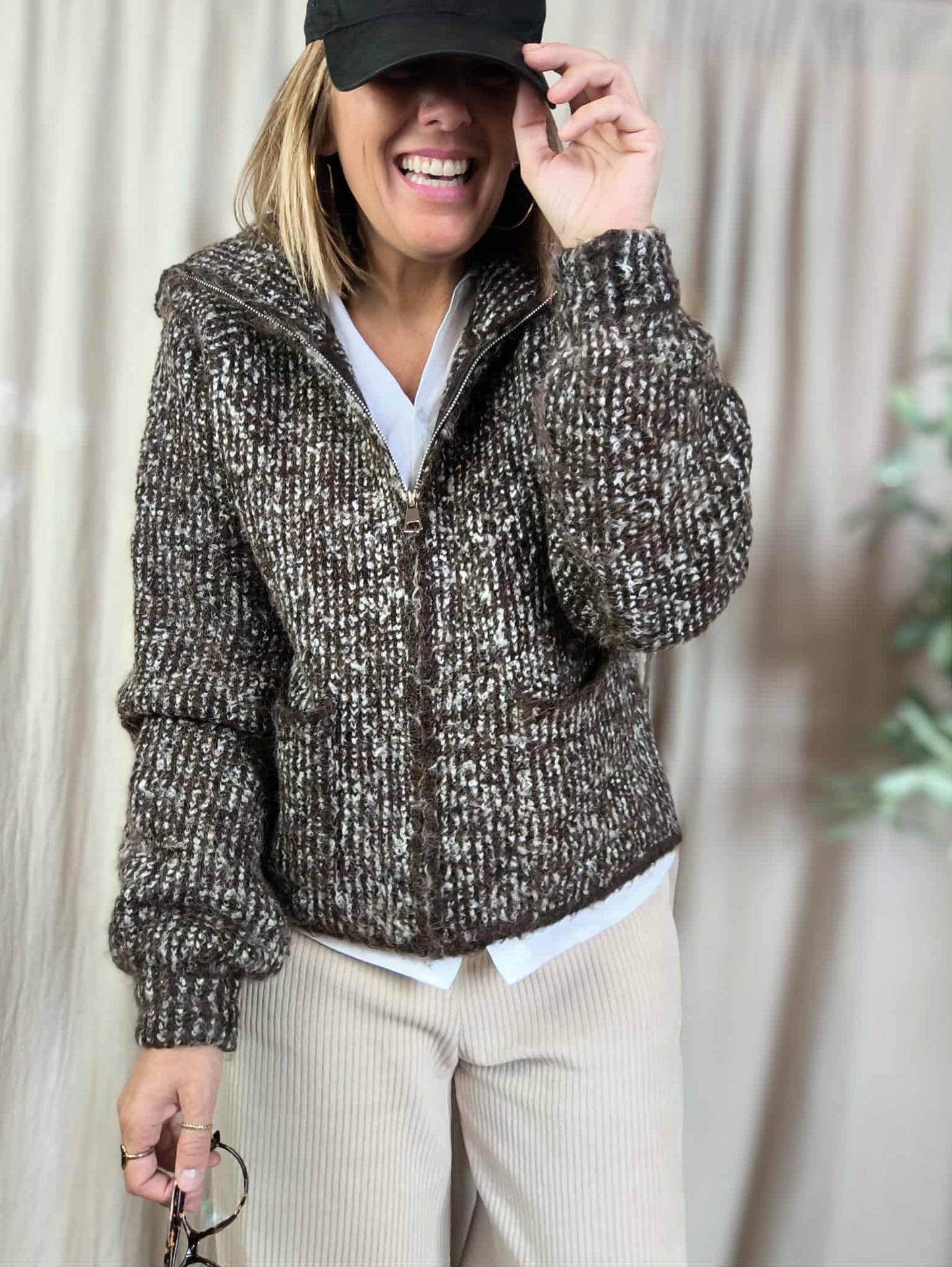 Gilet choco zip