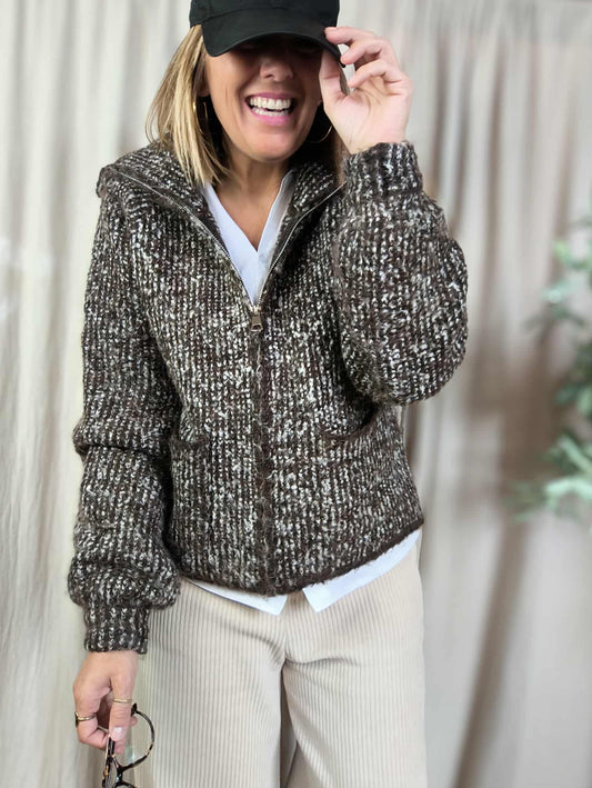 Gilet choco zip