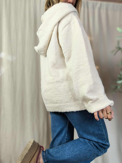 Pull zip capuche