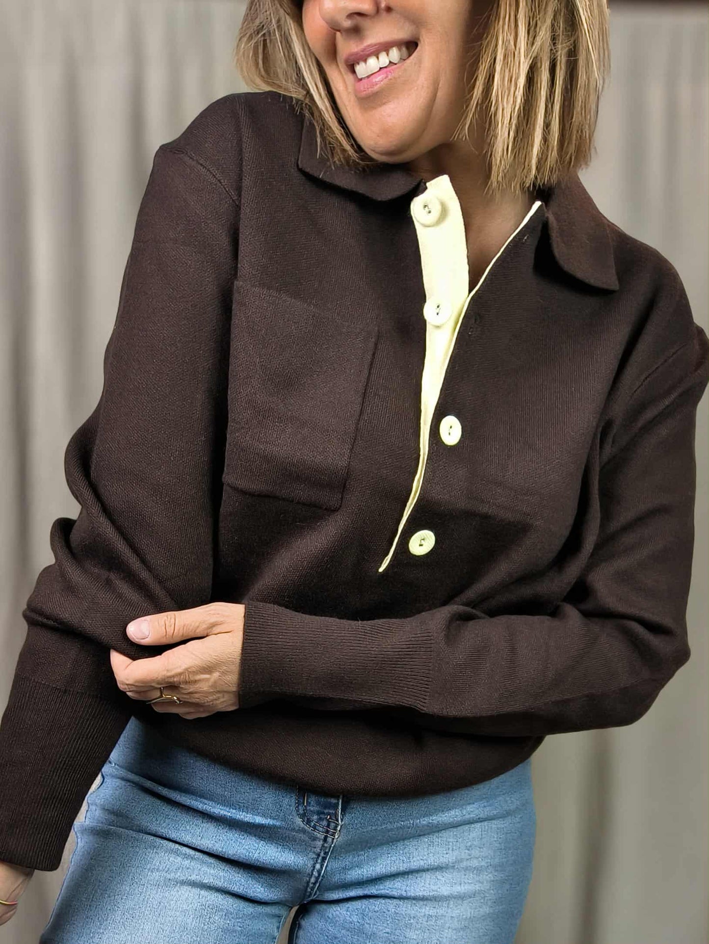 PULL CHOCO & JAUNE