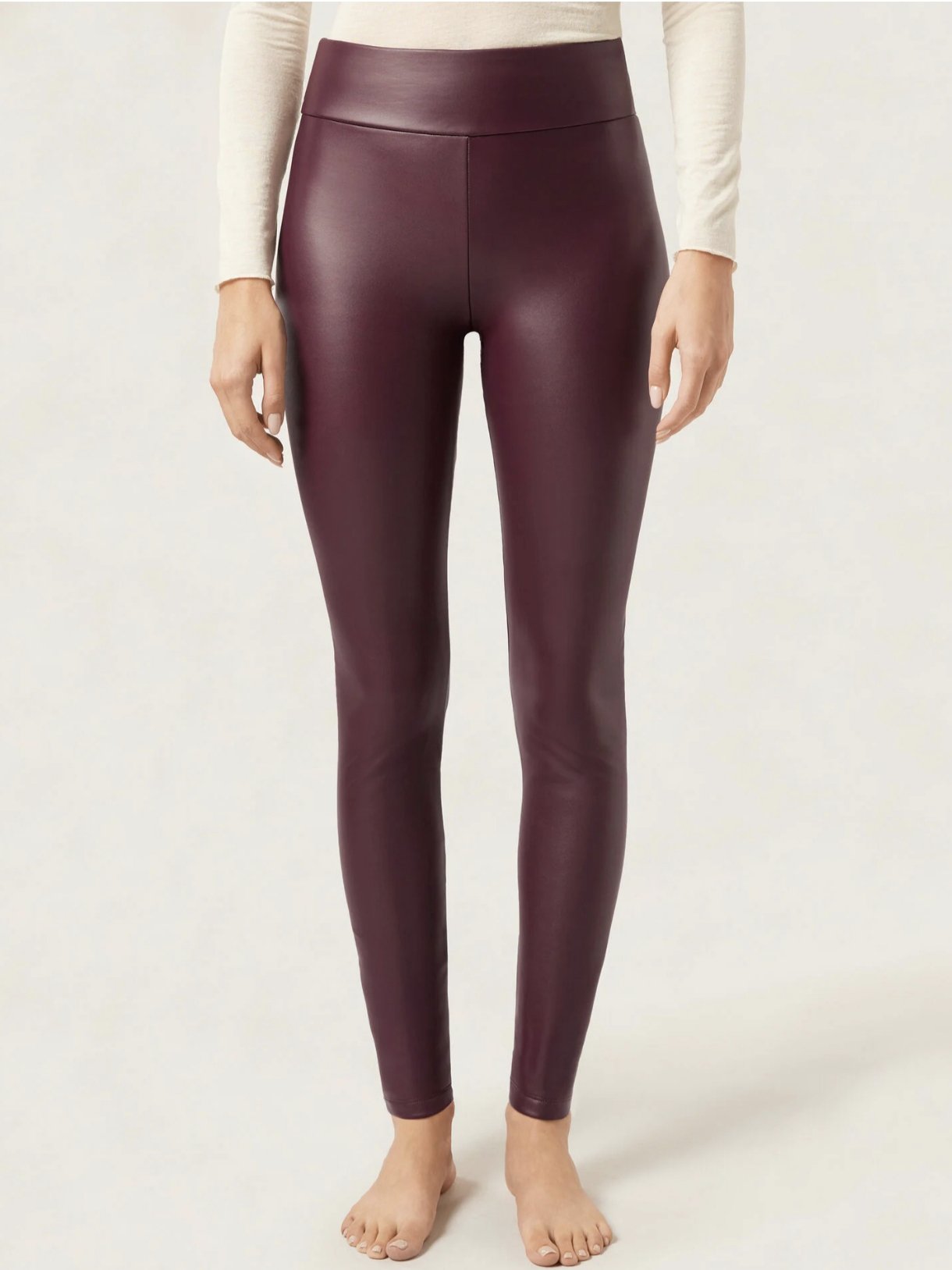 Legging simili bordeaux