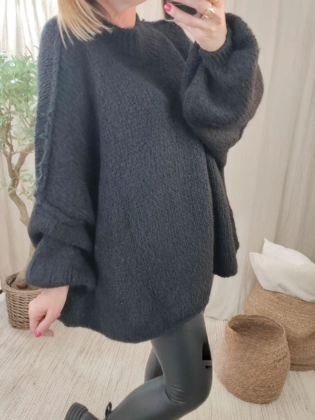 Maxi pull noir