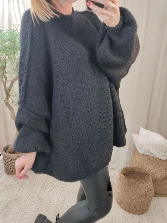 Maxi pull noir