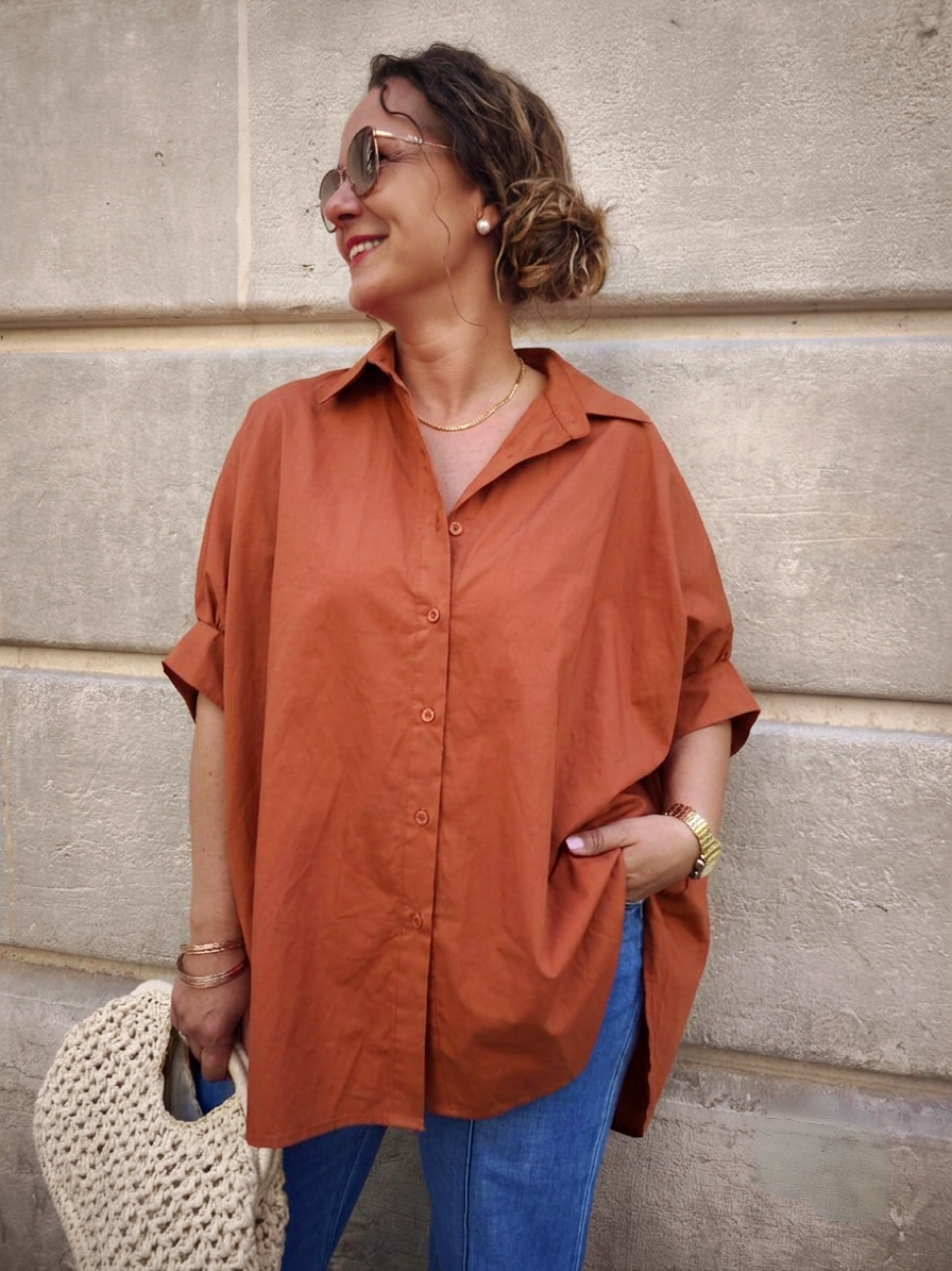 Blouse oversize Terracotta