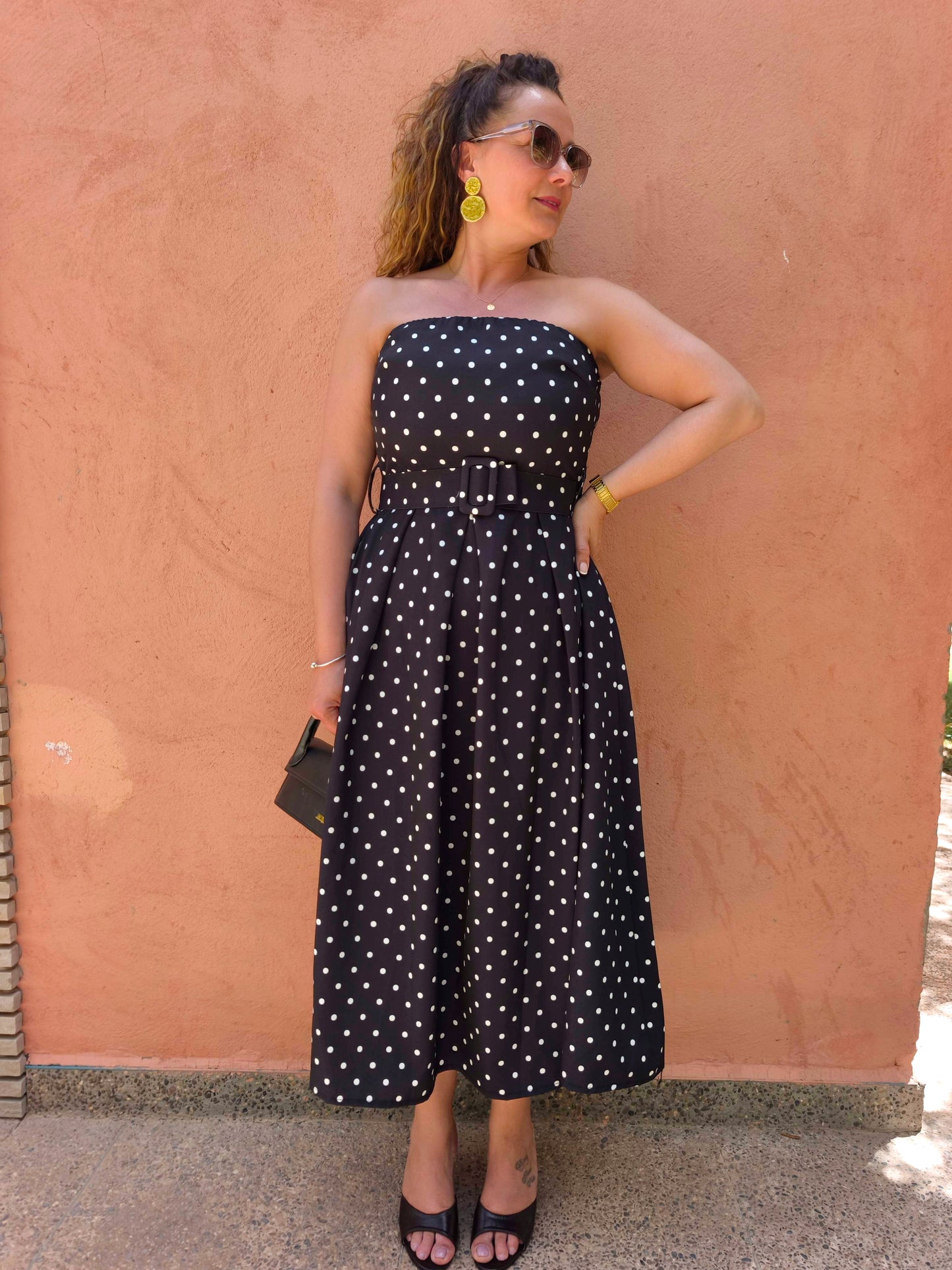 Robe bustier pois