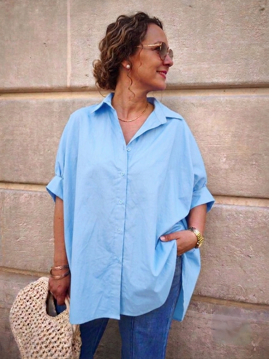 Blouse oversize bleue