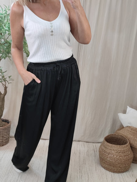 Pantalon satiné